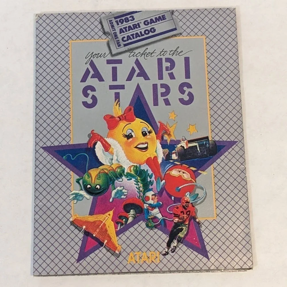 Vintage Atari Video Game Cartridge Mini Product Catalog Game Insert Lot 1982-83‎